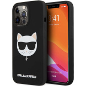 Чехол iPhone 13 Pro Max Накладка Силикон Karl Lagerfeld Liquid Silicone Choupette (Magsafe)