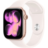 Apple Watch Series 11 (42mm) Алюминиевый корпус, Розовое Золото, Sport Band (без RuStore)