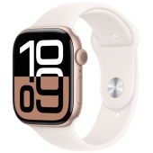 Apple Watch Series 10 (42mm) Алюминиевый корпус, Розовое Золото, Sport Band (без RuStore)