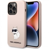 Чехол iPhone 14 Pro Накладка Силикон Karl Lagerfeld Liquid Silicone NFT Choupette Hard