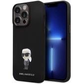 Чехол iPhone 15 Pro Max Накладка Силикон Karl Lagerfeld Liquid Silicone NFT Karl Ikonik metal pin 