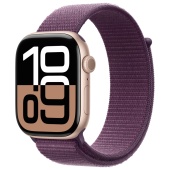 Apple Watch Series 10 (42mm) Алюминиевый корпус, Розовое Золото, Sport Loop (без RuStore)