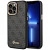 Чехол iPhone 14 Pro Max Накладка Кожзам Guess 4G Script metal logo Hard (с поддержкой MagSafe)
