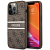 Чехол iPhone 13 Pro Max Накладка Кожзам Guess Stripe Printed Logo Hard