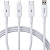 Кабель Benks D46 USB-A to 2USB-C + Lightning (Плетеный) 1.2 метра