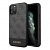 Чехол iPhone 11 Pro Max Накладка Кожзам Guess Stripe Metal Logo Hard