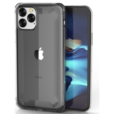 Чехол iPhone 11 Pro Накладка Пластик Devia Defender2 Series (iPhone 11 Pro Накладка Devia Прозрачный Черный)
