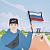 Значок Магнитка Флаг России металлический, Пин