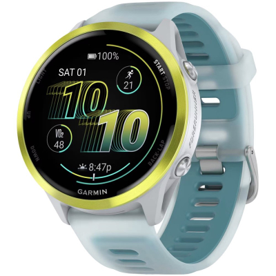 Garmin Forerunner 570, 47мм, Cветло-серые, Бирюзовый ремешок (Garmin Forerunner 570 Cветло-серые)
