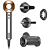 Фен Dyson Supersonic HD15, 4 насадки, Nickel / copper