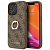 Чехол iPhone 13 Pro Накладка Кожзам Guess 4G + Ring Hard