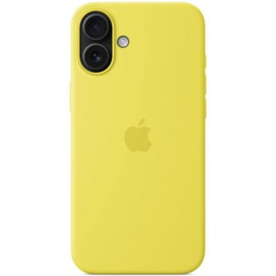 Чехол Silicone Case для iPhone 16 Plus (с MagSafe) (Накладка Желтый)
